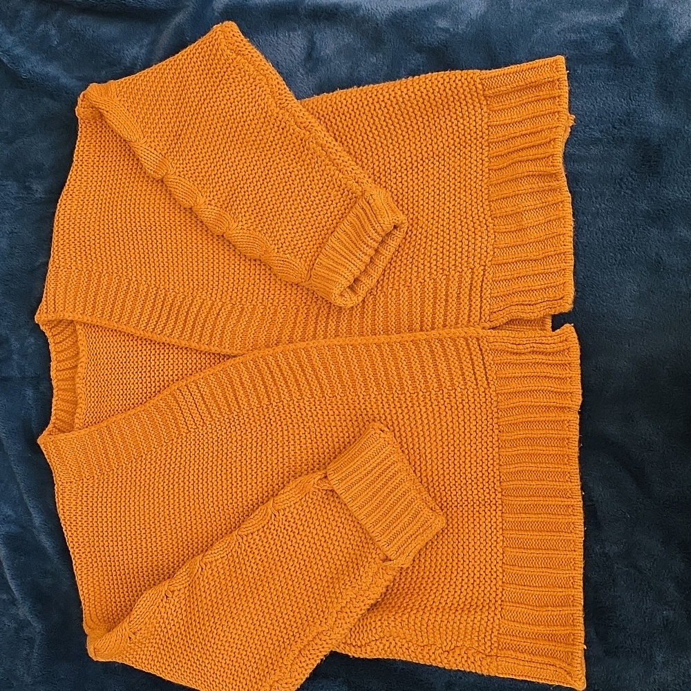 Cozy Orange Knit Sweater
